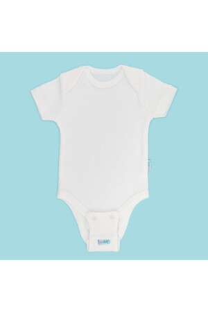 3-teiliges Baby-Body-Verlängerungsgerät (9,5 mm) mit Druckknöpfen Ecru 100 % Baumwolle 12 cm TYC00744503161 - 6