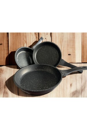 3-teiliges Einhand-Pfannenset aus Gusseisen 20 24 28 cm CookKitchen3-teilig - 1