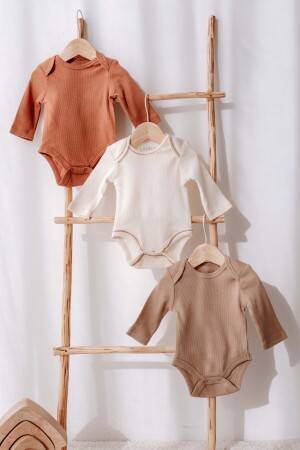 3-teiliges Unisex-Baby-Body-Set aus Baumwolle mit langen Ärmeln, Geschenkset für Neugeborene und Kinder - 1