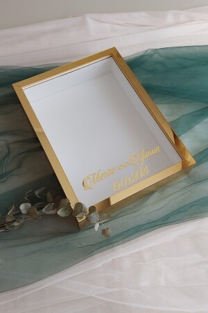 30 x 40 cm goldfarbener Plexiglas-beschichteter LED-Modell-Design-Rose-Box-Memory-Rahmen! - 5