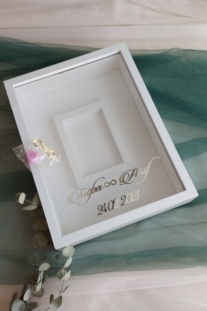 30 x 40 cm großer Design-Rose-Box-Memory-Rahmen mit LED-Fotobereich! - 8