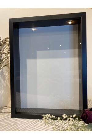 30 x 40 x 3 flache Glas-Rosenbox mit tiefem Memory-Blumenrahmen - 3