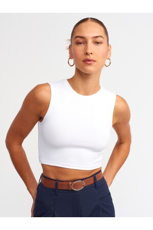 30125 Crop Top-beyaz - 4