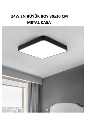 30x30cm Große Größe 24w Metall Schwarz Gehäuse Decke Null Led Panel Leuchte Kronleuchter 6500K Weiß Licht Home Office 24kareyvsyh1 - 2