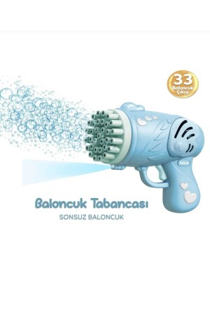 33 Kanal Işıklı Pilli Baloncuk Makinesi Köpük Tabancası Bubble Gun - 4