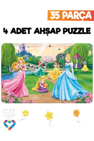 35-teiliges 4-teiliges Kinderpuzzle aus Holz - 4