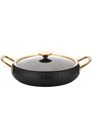 3528 Meridian Kochgeschirr-Set 7-teilig Granit Gold Detailliert 152. 3528. schwarzes Gold - 5