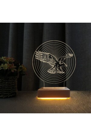 3D-Nachtlampe, Geschenk für Beşiktaş-Fans, Black Eagle Design Tischlampe VİPYOLTEKKARAKARTAL - 2