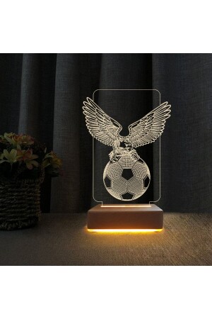 3D-Nachtlicht-Tischlampe mit Adler-Fußball-Design für Beşiktaş-Fans - 2