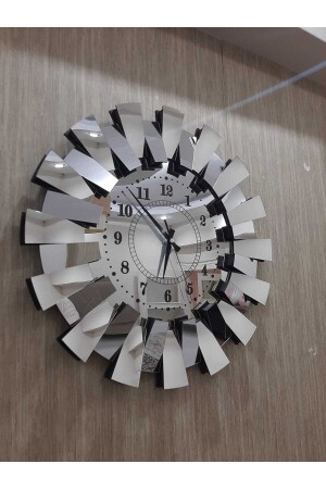 3D-Piano-Luxusmodell, verspiegelte Plexi-Wanduhr mit türkischen Ziffern, Silber - 7