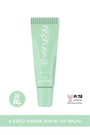 3in1 Lip Balm Aloe Vera- Nemlendirici Besleyici Parlatıcı Dudak Bakım 10 ml - 4