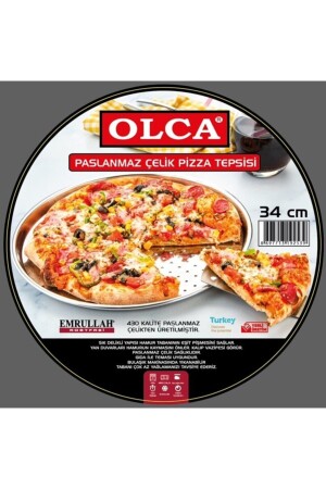 3'lü 34 Cm Paslanmaz Çelik Pizza Tepsisi TYC00281239882 - 4