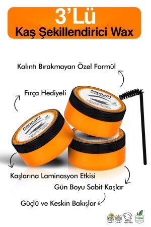 3'Lü Kaş Şekillendirici Kalıntı Bırakmayan - Laminasyon Etkili Sabitleyici Wax 50 ml - 2