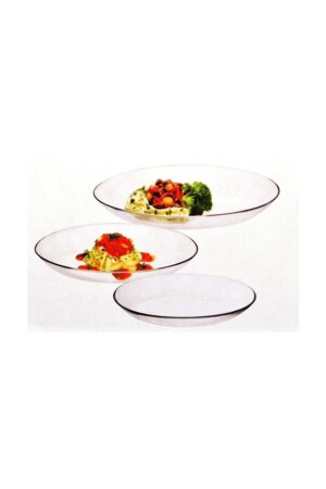 3'lü Oval Invitation Set, 3 Boy Servis HBR3226 - 2