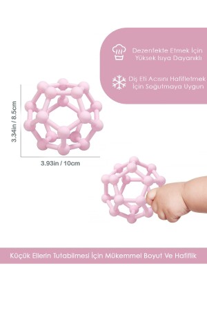 3'lü Set - Diş Kaşıyıcı El Topu - Silikon Bebek Diş Kaşıma Eldiveni - Kaktüs Bebek Dişlik - 7