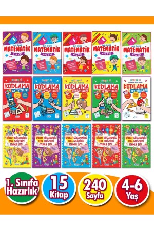 4 - 6 Yaş Matematik, Kodlama Ve Dikkat Ve Zeka Geliştirici Etkinlik Seti 15 Kitap P1110S5979 - 2