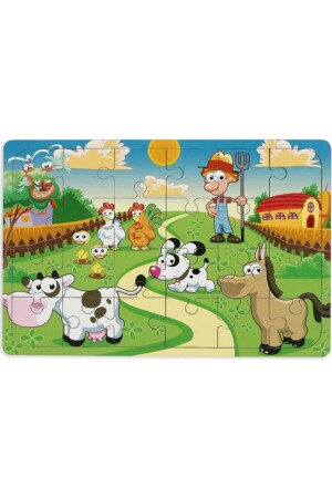 4 Adet 24 Parça Ahşap Puzzle Yapboz Set-3 PRS-107 - 6