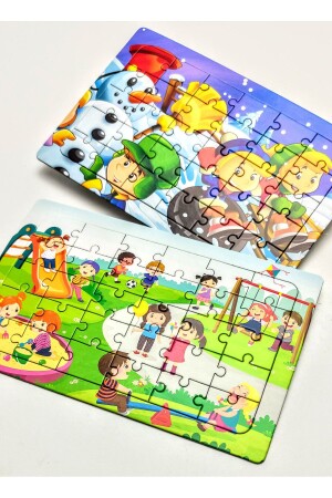 4 adet Çocuk Puzzle - Çocuk Yapboz Macera Zamanı 30 Parçalı - 5