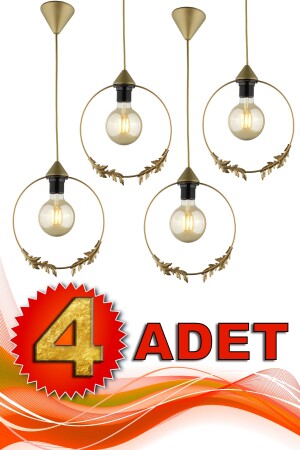 4 Adet Haliç Tekli Avize Eskitme BEG1220-4 - 4