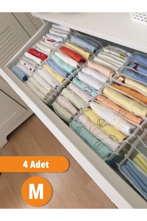 4 Adet Medium Çekmece Içi Akordiyon Organizer-16x43x14 Cm* 4 Adet.. - 1