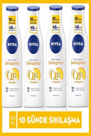 4 Adet Nivea Q10 250 ml Sıkılaştırıcı Vücut Losyonu vitamin C 10 Günde Sıkılaşma - 2