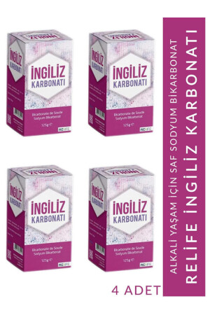 4 Adet Saf Ingiliz Karbonatı Alkali Yaşam 125 gr Sodyum Bikarbonat relife4 - 4