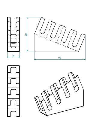 4 Bölmeli Kademeli Karton Bardak Standı - 8 Oz Bardak Uyumlu 202102000011 - 7