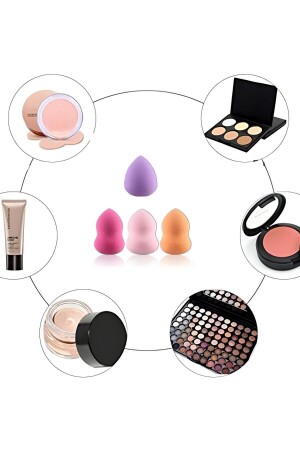 4 Make-up-Schwämme und 1 Maskenspatel (WASCHBAR) - 4