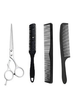 4 Stück 6 Zoll 16. 5 cm Professionelle Friseur Friseur Haar Schnurrbart Schere Set Gerade Schere Rasiermesser Kamm Kämme - 2