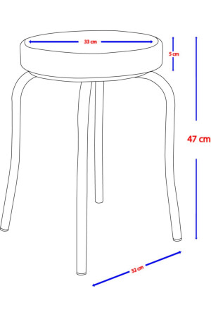 4 Stück bunte Thai-Federn-Krake-Hocker, Küchenhocker, Eisenhocker (montiert geliefert). Packung mit 4 farbigen Thai-Feder-Bodenhockern - 9