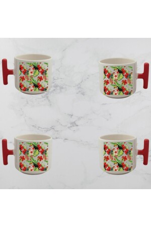 4-teilige Doppel-Latte-Teetasse im Tukan-Vogel-Design für das neue Jahr, Modelle Latte-00014 - 3