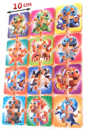 4-teiliges, 12-teiliges dickes Puzzle Meerestiere - 4