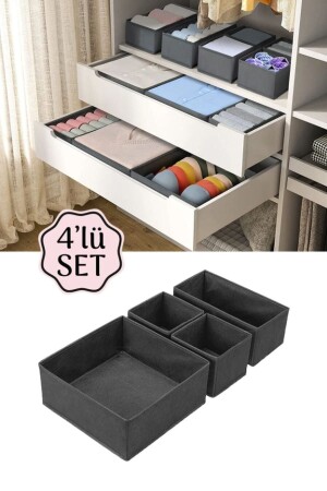 4-teiliges Kleiderschrank- und Schubladen-Organizer-Set für Kleidung, Socken und Unterwäsche - 2