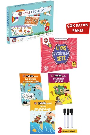 4 Yaş Dikkat-Etkinlik Seti ve Yaz Sil Serisi-3 - 2