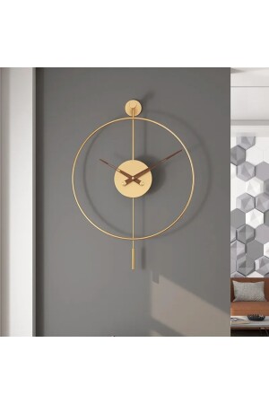 40 cm Gold Tiktok – (KEIN GLAS) – Walnuss 18 Stunden- und Minutenzeiger, moderne dekorative Metallwanduhr Metaxxx40Gold - 5