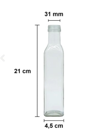 40 Stück quadratische Mehrzweck-Maraska-Flasche aus transparentem Glas, 250 ml – mit auslaufsicherem Verschluss MA2188 - 4