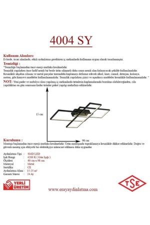 4004 Schwarzer LED-Kronleuchter 4004 SY - 5