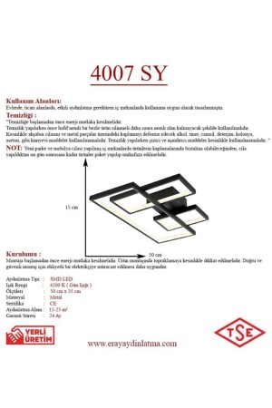 4007 Siyah Led Avize 4007 SY - 6