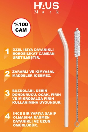 4Adet Cam Pipet 20cm uzunluk- 1Adet Temizleme Fırçası- 1. Kalite termosilikat borosilikat bardak - 4