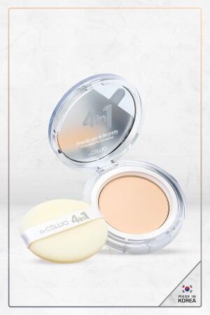 4in1 BBOYAN Cushion SPF50+ PA++++ Whitening / #21 Light Beige Powder - 2