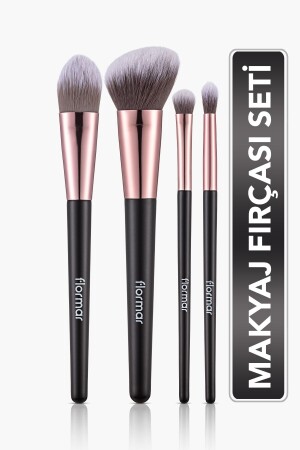 4'lü Makyaj Fırçası Seti (Allık-Fondöten-Far-Crease) - Makeup Brush Set - 012 - 8690604597772 - 2