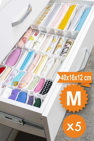 5 Adet Çekmece Içi Akordiyon Organizer-16x43x14 Cm* 5 Adet - 4