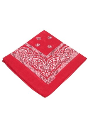 5 Al 4 Öde Kampanyalı %100 Pamuk Fular Bandana Kırmızı - 4