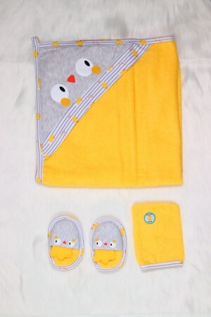 5 Jahre alt Unisex Baby Yellow Chick Bademantel-Handtuch-Set 15429-Gelb - 9