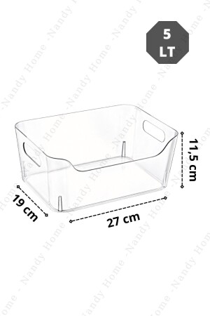 5 Liter klarer Kühlschrank- und Schrank-Organizer, 3 Stück, 27 x 19 x 11–5 cm - 8