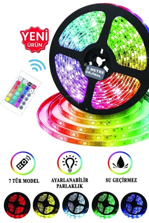 5 m ferngesteuerter Suchscheinwerfer RGB-LED-Streifenlampe Innen- und Außenbeleuchtung mit Silikonkleber thermisch7458555 - 4