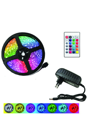 5 m ferngesteuerter Suchscheinwerfer RGB-LED-Streifenlampe Innen- und Außenbeleuchtung mit Silikonkleber thermisch7458555 - 6