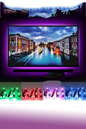 5 Mt Animasyonlu Tak Çalıştır Kumandalı Rgb Şerit Işık Aydınlatma 5 Metre-yapışkan Set Ultra Pixel - 5