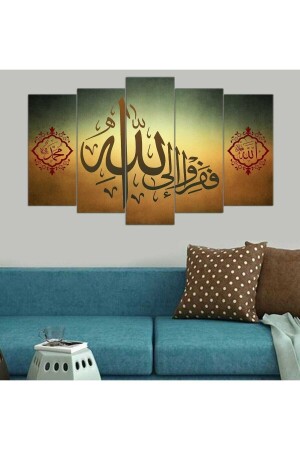 5 Parça Dini Mdf Tablo - 5mdf-0779 - 100x60-ramazan Hediyesi-ramazan Süsü - 2