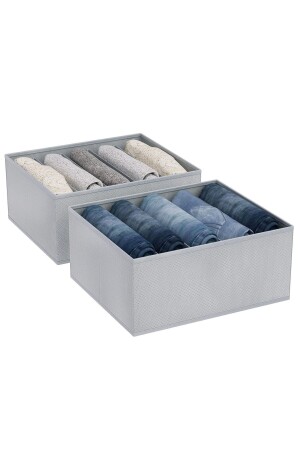 5 Stück 5 Fächer faltbar Hosen Hemd Pullover Organizer Aufbewahrungsbox Organizer - 5